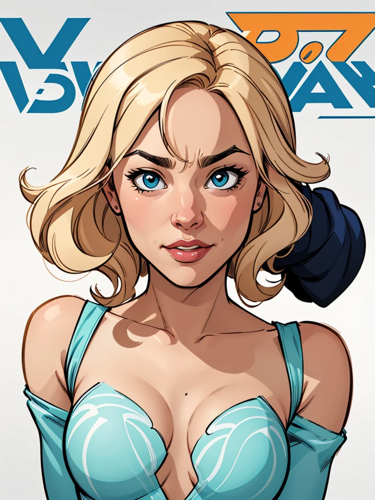 estilo de dibujos animados:1.2), Yvonne Strahovski mujer Caricatura de una mujer , Ropa sensual , chica súper linda, authoritarian would be facial expressionestilo de dibujos animados illustration, estilo de arte de dibujos animados, estilo de arte de dibujos animados, estilo de ilustración digital, diseño de personajes muy detallado, lindo arte digital detallado, Fan art de la ciudad, Diseño de personajes de retrato, hermosa ilustración digital, retrato de alta calidad, arte del cómic, Retrato de diseño de personajes, fondo blanco buso sin ropa y pechos medianos, curvas corporales hermosas y simétricas