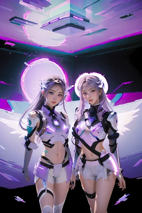 ((masterpiece, best quality, extremely detailed), volumetric lighting, ambient occlusion, colorful, glowing), 
((2girls)),  youn...