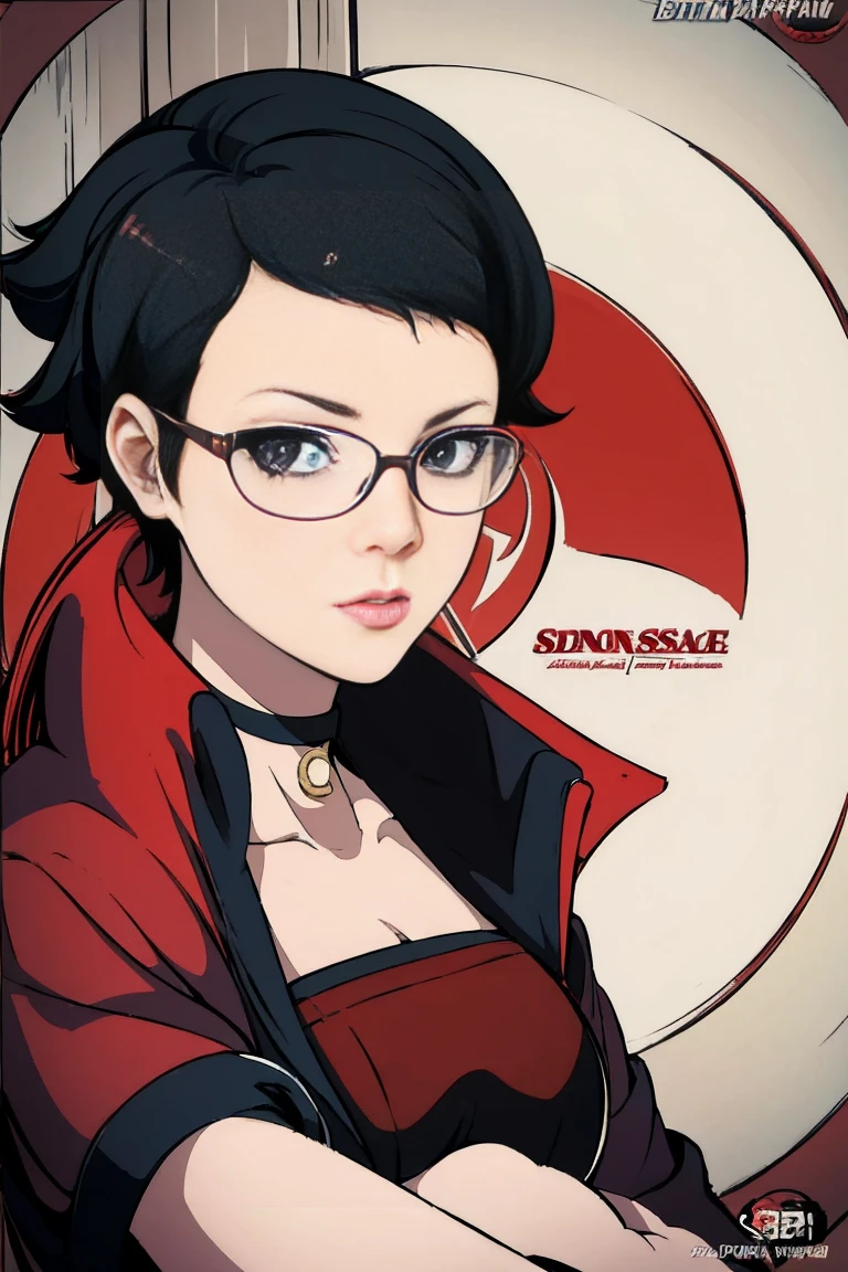 anime girl in a short dress and glasses with a red cape, persona 5 art style wlop, style artgerm, extremely detailed artgerm, ! dream artgerm, ig model | artgerm, female protagonist 👀 :8, realistic anime 3 d style, artgerm portrait, anime styled 3d, realistic anime artstyles() showing belly))