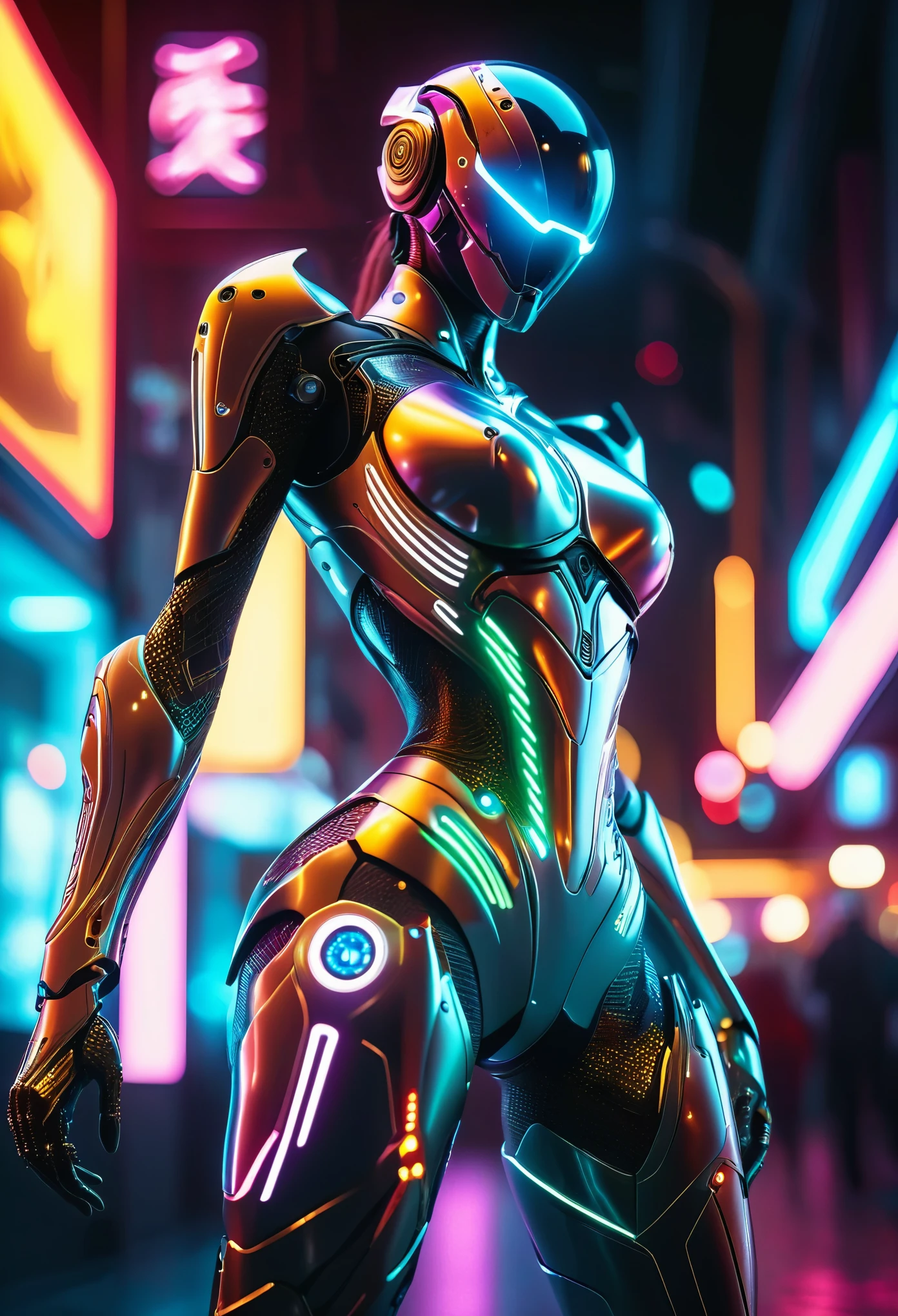 (best quality, 4k, 8k, highres, masterpiece:1.2), ultra-detailed, (realistic, photo realistic,photo-realistic:1.37),a beautiful detailed androgynous cyborg dancer, intricate futuristic costume, dramatic pose, glowing neon lights, cinematic lighting, highly detailed, 8k, photorealistic, award winning digital art