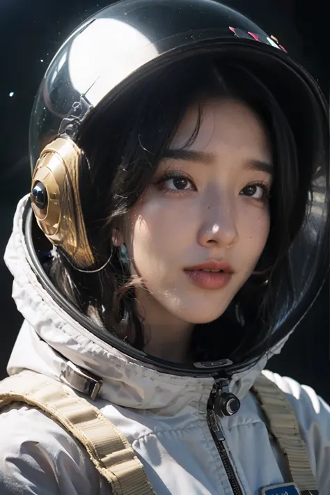 １０Teenage Girls、Woman in costume with space suit helmet, Highly detailed digital art in 4K, Amazing digital art with great detai...