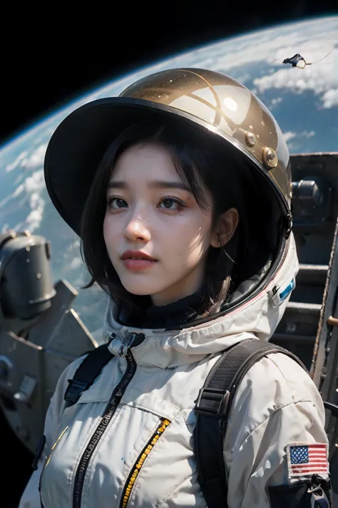 １０Teenage Girls、Woman in costume with space suit helmet, Highly detailed digital art in 4K, Amazing digital art with great detai...