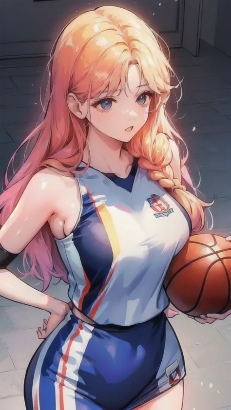 woman wearing basketball suit