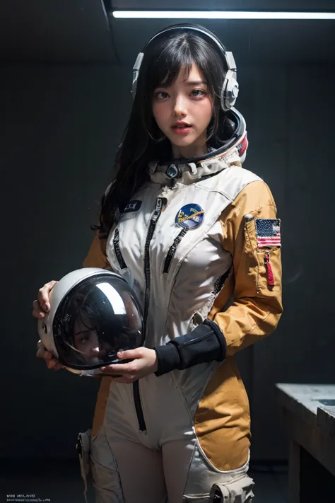 １０Teenage Girls、Woman in costume with space suit helmet, Highly detailed digital art in 4K, Amazing digital art with great detai...