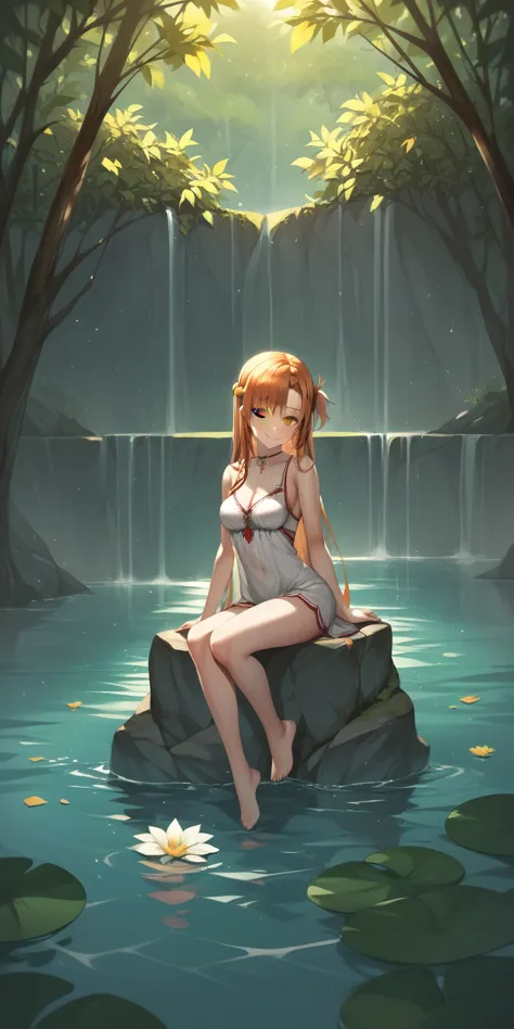 score_9, score_8_up, score_7_up, score_6_up, uncensored, asuna yuuki, orange hair, fold, braid, long hair, orange eyes, naughty ...