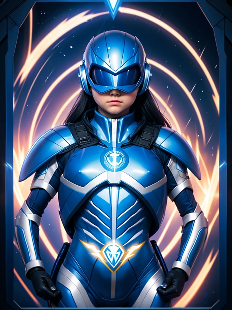 Thunder backdrop, thunder ranger, loli face, small breast, tight suit, speedy thunder, alien weapons 