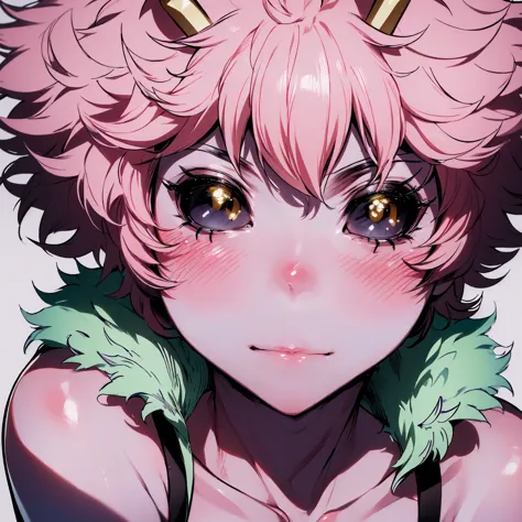 (best quality:1.3), (4k quality), 1 mature woman, mina ashido by boku no hero, , ((detailed face)), (blush), whole body,