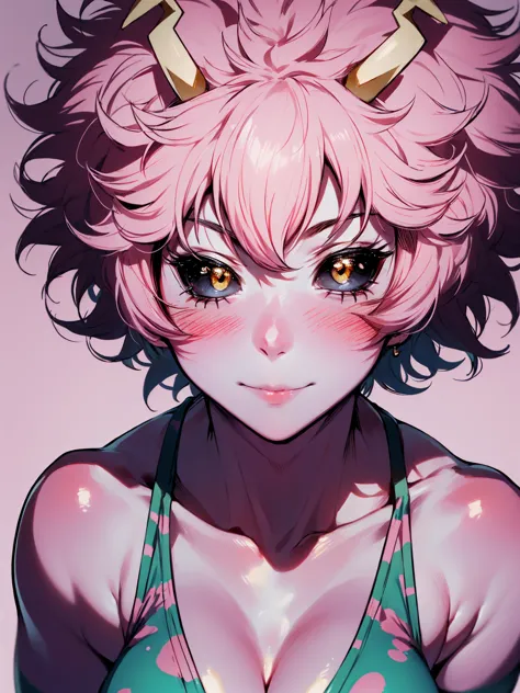 (best quality:1.3), (4k quality), 1 mature woman, mina ashido by boku no hero, , ((detailed face)), (blush), whole body,