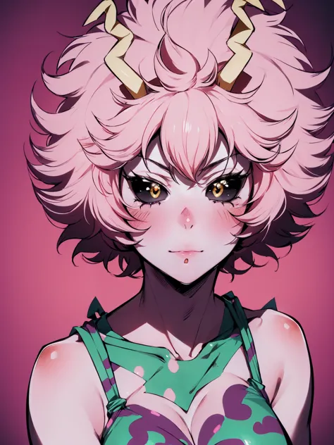 (best quality:1.3), (4k quality), 1 mature woman, mina ashido by boku no hero, , ((detailed face)), (blush), whole body,