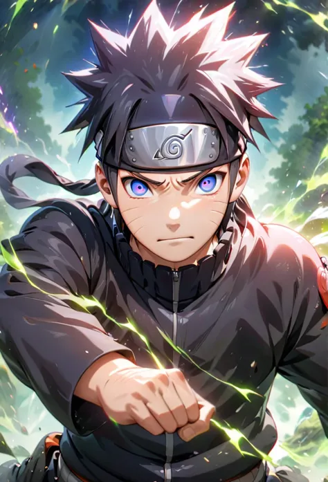 Symetrical,absurdres, highres, ultra detailed, HDR, masterpiece, extremely detailed face and electric in eyes, Naruto ,,,  , sol...