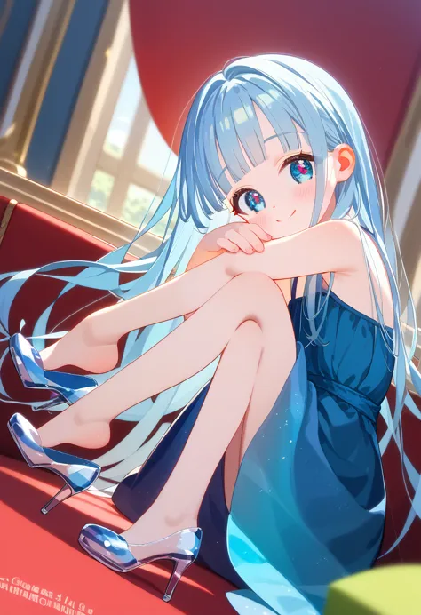 ​masterpiece, best quality, extremely detailed, (illustration, official art:1.1), 1 girl ,(((( light blue long hair)))), ,(((( l...