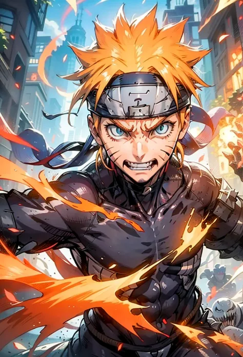 Naruto in venom face and body