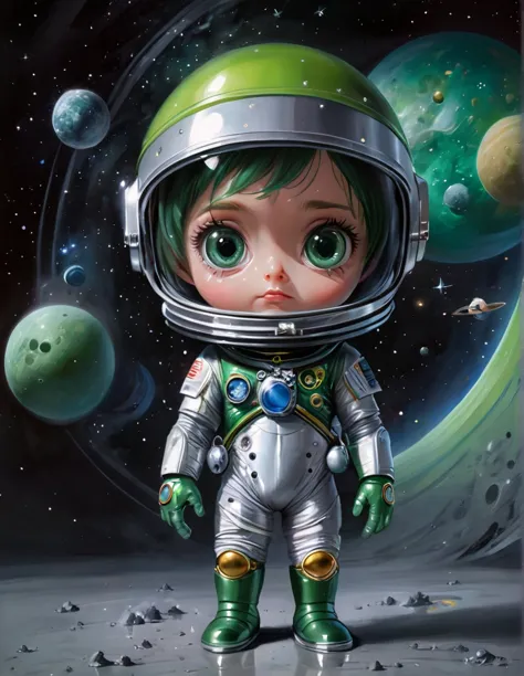 spaceman、little grey, big eyes, very sticky、green