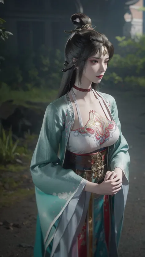 (extremely detailed cg unity 8k wallpaper), the most beautiful works of art in the world, 1 girl, upper body,hanfu，sexy，