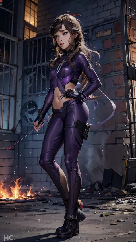 kate bishop hawkeye, (hailee steinfeld), avengers, marvel multiverse, classic suit, traje de super hero, bow and arrows, beautif...