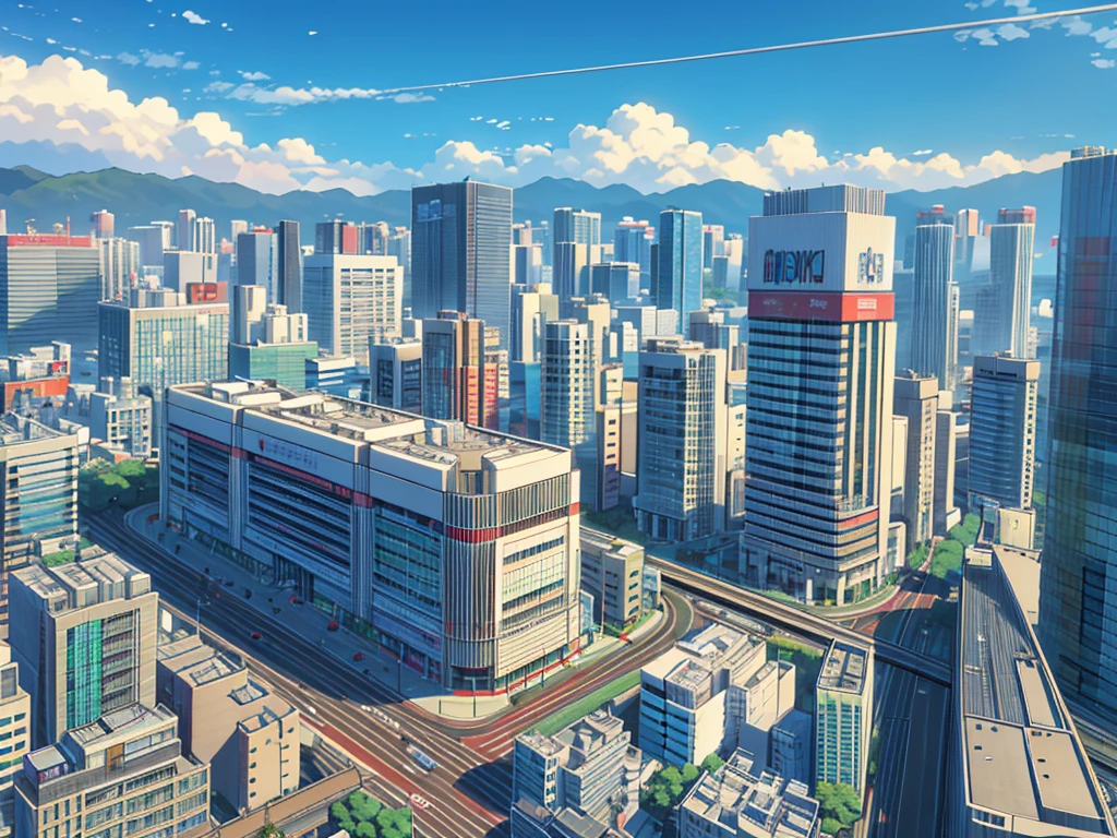 Toky city scenario, Street View, People Walking, Cars, Train Line, Shibuya, Midday lighting, buildings, shops, Tokyo, Japan, Masterpiece, Art, High Quality, Maximum Details, Ultra-Realistic, Real Proportion