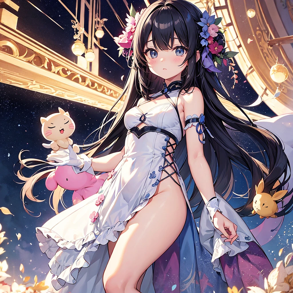 NSFW、Featuring a beautiful alien girl in a tsundere moe pose、Cute and modern anime style logic art design。With a blush、Shy and cute。she、Soft colors、Long flowing hair、She has modern western features and deep indigo eyes.。She is dressed in the latest casual, pop and modern fashion.、Surrounded by an elaborate and luxurious backdrop。Her outfit is、It is the most complex and luxurious modern space suit.、High resolution with top-notch detail and artistry。The scene is painted in soft tones.、It perfectly captures every nuance without using lines.。An extreme mix of cuteness and shyness、There is subtle detail in the background。The characters are drawn with a minimalist and attractive design.、The pastel color scheme creates a soft and calm atmosphere.。This image is、Block art drawing techniques inspired by contemporary pop artists、It incorporates elements of modern pop impressionism.。The design、&#39;It&#39;s like a modern piece of art, with puzzle pieces coming together to form an image.。This time, The design、With energetic and playful pop dance、It should be depicted in vibrant colors and dynamic poses.。Abundant use of pop trick art elements、Enhance the sense of depth with 2D-3D。