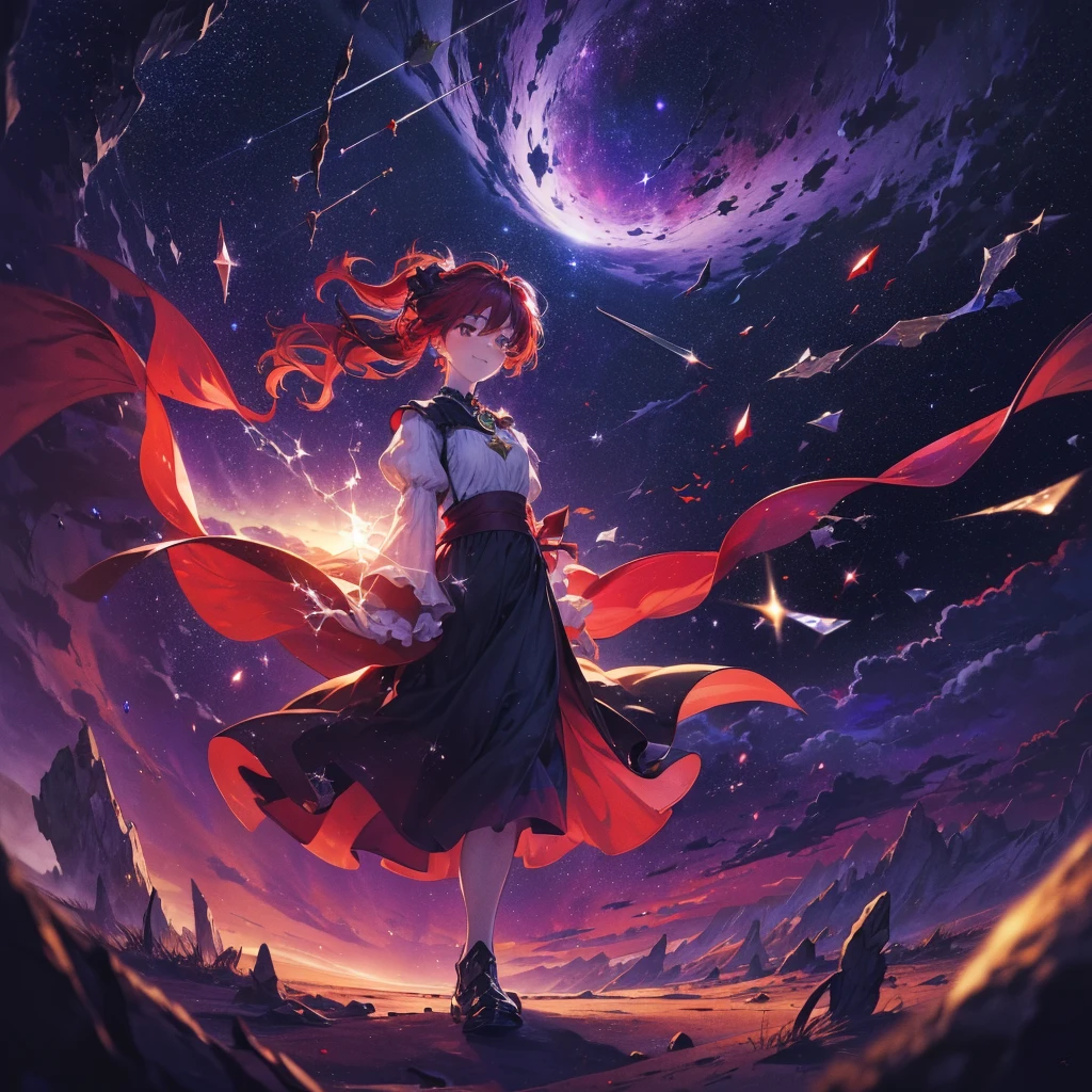 (((Fantasy　Flanders Scarlet)))　((Moonlit Night　star　smile　drop down　Catch the wind　End of the Galaxy　Broken glass　There is a black hole))　(Shining Background　Shining Edges)