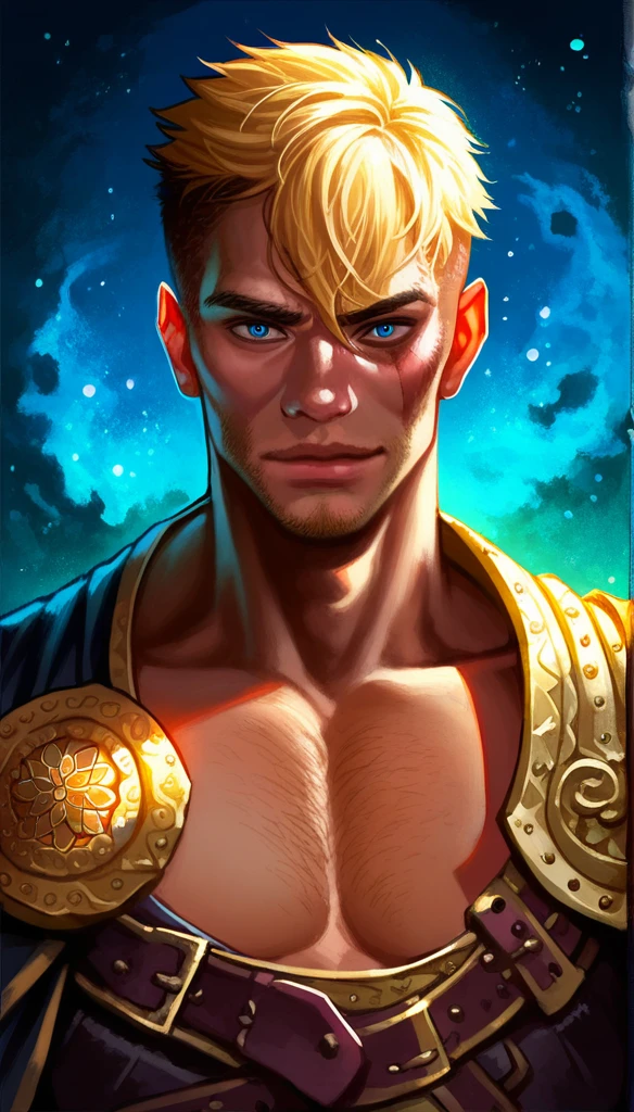 score_9, score_8_up, portrait, chest up, facing viewer, dnd style, fantasy, detailed,
({{human}}), ({{warrior}}), ({{male}}),
expressive eyes, vibrant colors, 2n5, csr style, Cute Things