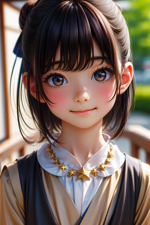 Detailed face, Cute face,Brown eyes, Great quality, masterpiece, High ResolutiOn top of that, One Girl, blush, (Captivating smile: 0.8), Star Student, chinese hanfu, hair accessory, necklace, jewelry, beauty, On top of that_body, Tyndall effect, Realistic, Shadow Room, Light Edge, Two-tOn top of thate Lighting, (Skin with attention to detail: 1.2), 8K Ultra HD, SLR, Soft Light, high quality, Volumetric lighting, snap shot, High ResolutiOn top of that, 4K, 8K, Background Blur, Real PersOn top of that