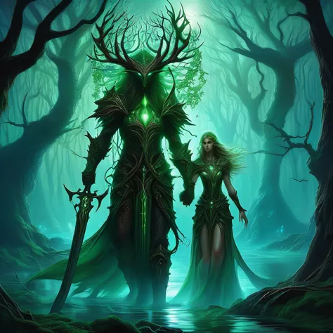Under the ancient canopy of the Whispering Woods, two elven siblings stand as the eternal guardians of their mystical realm. The...