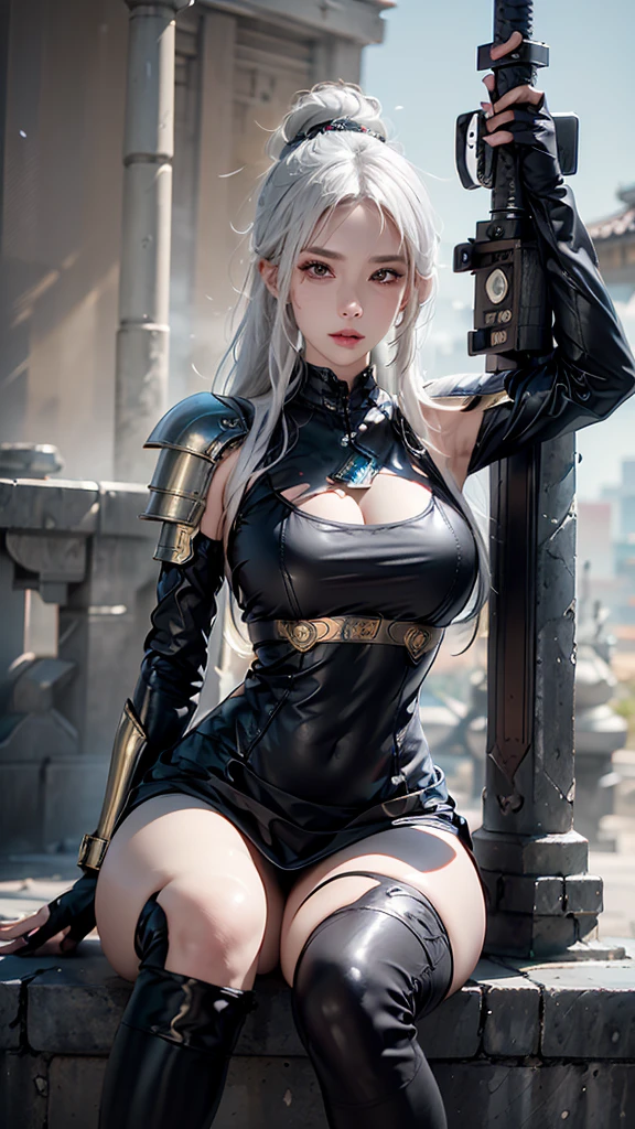 Versão surreal de uma mulher super legal parada em uma parede com uma espada na mão, Sentado na parede, very beautiful samurai ciberpunk, Sentado na parede, fundo futurista, fundo esfumaçado, anime ciberpunk art, samurai ciberpunk , arte de anime cidade cyberpunk, anime ciberpunk, sociedade cg 9, digital anime ciberpunk art, estilo de maciej kuciara .1 garota, Armadura Samurai, capacete de máscara de demônio, Decorações intrincadas, detalhes, cores legais, metálico, Egyptian detalhes, very intricate detalhes, iluminação realista, tendências em cgs sociais, olhos brilhantes, câmera de frente, Parede de tijolos,neon detalhes, surreal detalhes , retrato de corpo inteiro, atmosfera japonesa, iluminação mundial, sombras, renderização de octanas, 8K, lolita super afiada.((melhor qualidade)), ((obra de arte)), (chi detalhes) :1.4), 3D, imagem de uma linda mulher cyberpunk, HDR (dinâmica de alto alcance), Alcance do feixe, NVIDIA RTX, resolução ultra-alta, Irreal 5, dispersão subterrânea, Texturas PBR , Pós-processamento, Filtragem anisotrópica, profundidade de campo, Máxima clareza e nitidez, Texturas multicamadas, Reflexão e mapas especulares, Surface sombras, Simulação precisa de interações materiais - iluminação, proporção perfeita, renderização de octanas, cor clara em dois tons, Grande abertura, ISO baixo, Balanço de branco, regra dos terços, 8K CRU,