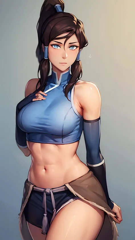 Sexy Korra dark akin  woman  ponytail 