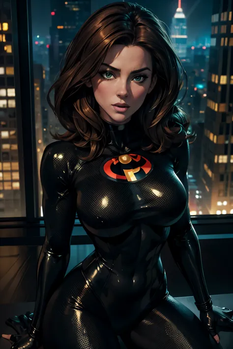 masterpiece, best quality, 4k, detailed, intricate, realistic),criminal convinces super sexy heroine in tight superhero costume ...