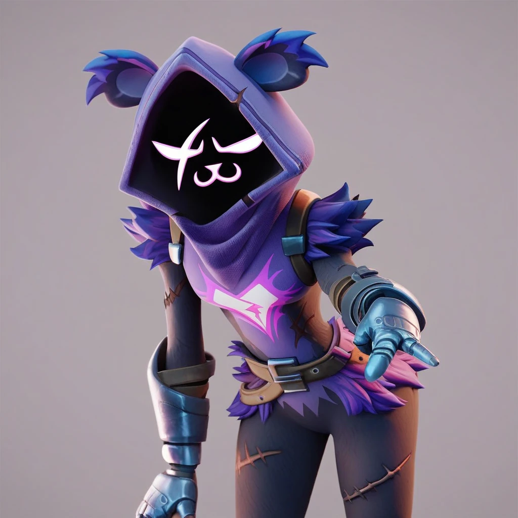 Raven team leader,purple hoodie, with no face, shadowed face - SeaArt AI