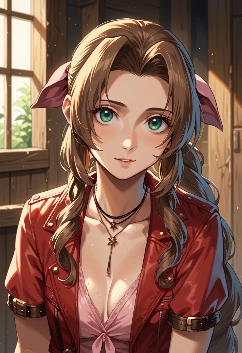 Aerith in Monk&#39;s Clothes、Ahegao、Peeing with panties on、Sitting in a chair、Bow-legged、Herahela、Looks happy、Roll one&#39;s eyes、snot、Drooling、Crying