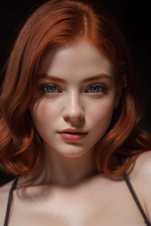 a pretty 20 year old redhead,beautiful detailed eyes,beautiful detailed lips,extremely detailed face,long eyelashes,full body,beautiful curvy figure,intricate detailed anatomy,photorealistic,masterpiece,(best quality,8k,highres,ultra-detailed,realistic:1.37),(cinematic lighting,chiaroscuro lighting:1.2),(portrait,beauty shot:1.1), censured