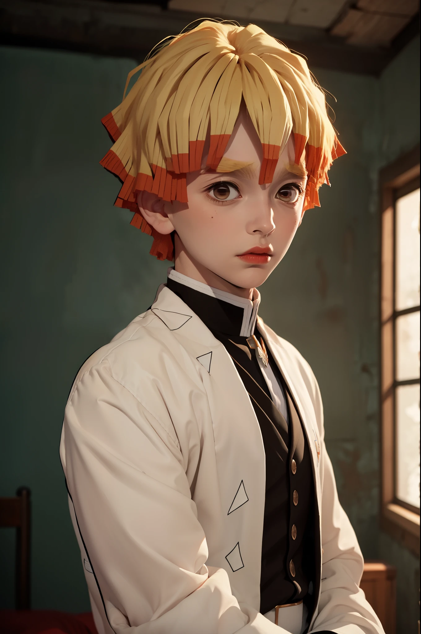 masterpiece, 最high quality, high quality, One boy, alone, Male Focus, View your viewers, Upper Body, Azuma_Zenitz, Blonde, devil_Slayer_uniform,