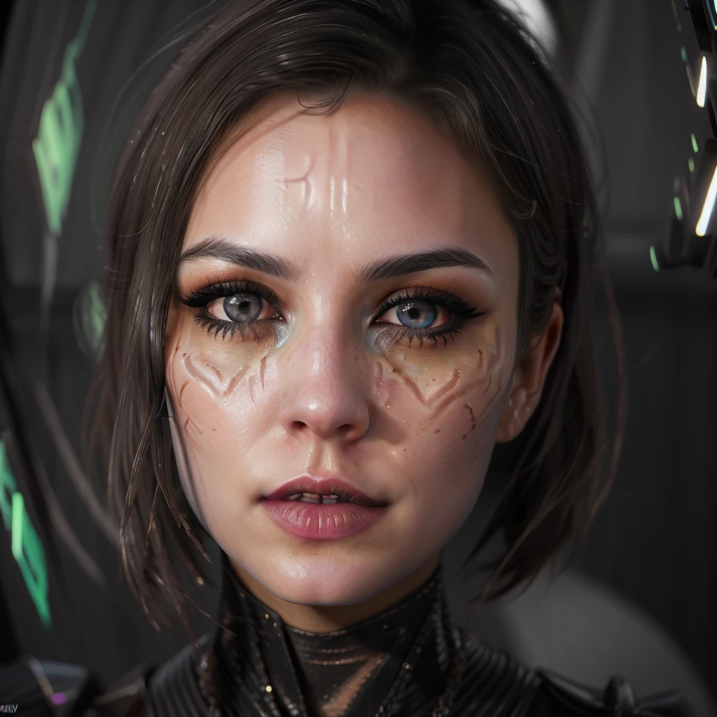 MerrinJS, best quality, standing, symbiote, beautiful detailed eyes, beautiful detailed lips, extremely detailed eyes and face, long eyelashes, intricate symbiotic organism, detailed organic textures, glowing bioluminescent patterns, vibrant neon colors, cinematic lighting, dramatic composition, digital art, highly detailed, photorealistic, 8k, masterpiece