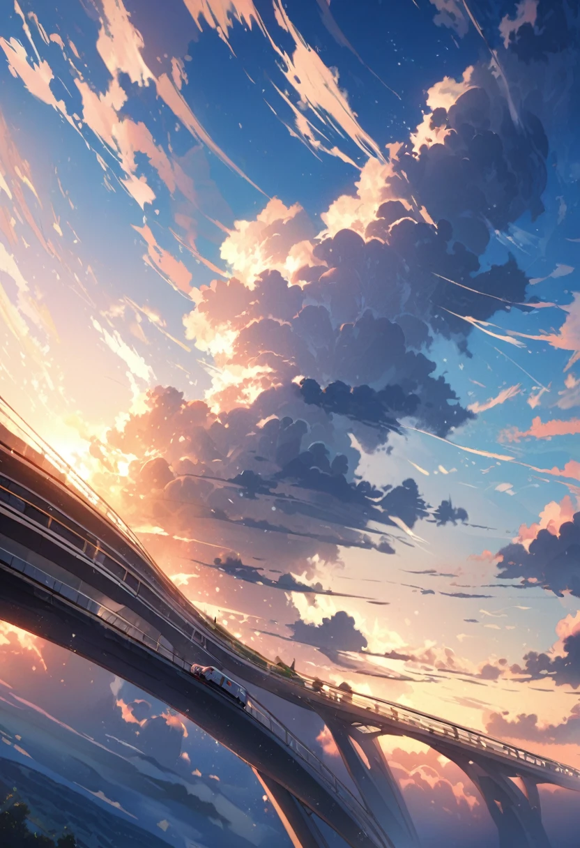 The Road to Heaven、A straight road that goes up and down again and again into the sky、can&#39;I don&#39;t know where the earth and sky are、Hilly Meadows、(((Realistic Landscape Painting)))、{{masterpiece、Highest quality、(((Realistic、Realistic:1.37)))、8K quality}}、wide々and a sight、refresh、Windblown grassland、A small figure of a woman gazing into the distance