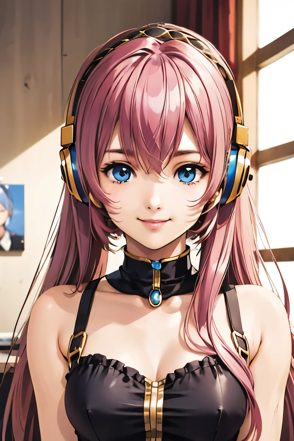 Megurine Luka, smile, View your viewers, Headphones