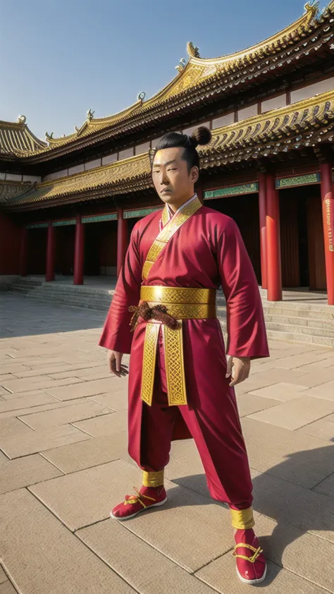 shang ba zhifeng　ryukyu kingdom　modeled after china　king&#39;s statue　a man of good build