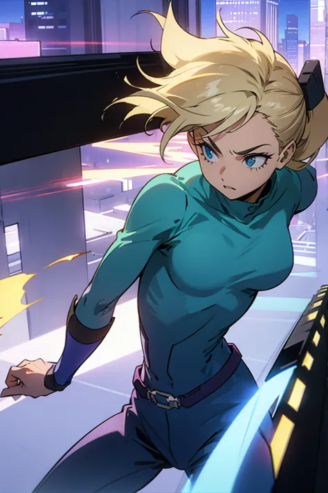 Female ,Hero, City background