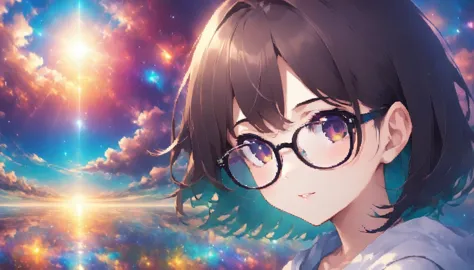 Chibikawa、beautiful girl、Glasses、8bit