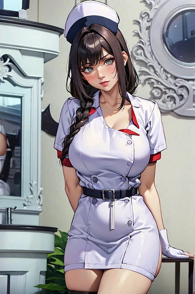 ナース服, サージカルマスク, 妊娠中, 病院, ラテックス nurse suit,看護師,巨乳,肘用手袋,白衣,濃い緑の髪の女性,白い目 , 巨大 ,医療機器,アジア人看護師,two 看護師,スペキュラム,診察室,特大 ,大きなお尻 ,ストラップオン, テーブルの上に横たわる ,足を広げた,出産,婦人科用椅子 , 歯医者,熟女,ラテックス,緑の制服