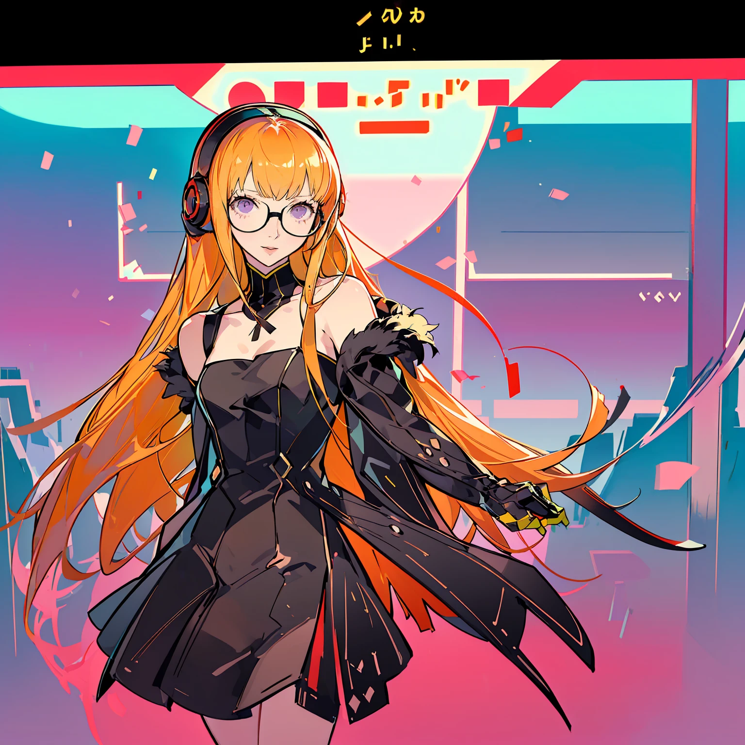 masutepiece, Best Quality, hight resolution, 1girl in, futaba sakura, Blunt bangs, eye glassesの,purple eyes , Ahoge,orange color hair、 eye glassesの, headphones, bura, Jacket, off shoulders, Fur trim, fur-trimmed jacket, Green jacket, Shorts, ,the golden hour,A smile that showed teeth、1black cat、tea shop、On the counter、Coffee、futaba sakura、Purple eyes、orange color hair、eye glasses、,​masterpiece、top-quality、Official art、illustratio、ligne claire、(Cool_Farbe)、perfect-composition、focal、acurate, Anatomically correct、 、hight resolution, Beautiful detailed glow, masutepiece*Portrait, 3D Face, Realistic, (masutepiece: 1.3), (max resolution: 1.2), (Ultra HDTV: 1.2), cinematric light, 8K resolution, phi ,​masterpiece、top-quality、Ultra Detail、(((shiny lips: 1.4)))Beautiful face, acurate, Anatomically correct, phiAlways detailed face and skin texture, Detailed eyes, Double eyelids, tThin eyebrows、 pale skin, Lustrous skin all over the body, Perfect face,Always detailed face and skin texture, Detailed eyes, Double eyelids, Thin eyebrows,Natural cheeks, Glossy skin, Fair skin: 1.2, (Glossy lips: 1.4), (((The most beautiful girl)))、(((beautiful a girl)))、（little blush）、（Beautiful face）、 Delicate and beautiful hair, Delicate and beautiful eyes and face, (Beautiful gorgeous cute western woman:1.3),)(((Very Beautiful face))))(((long lashes))))(((Circular twinkling eyes)))(((Glossy and glossy lips))) (((Cheeks with a slight reddish tinge:0.8)))(((Neat and straight nose bridge)))、(((Cowboy Shot)))crouching cowgirl,