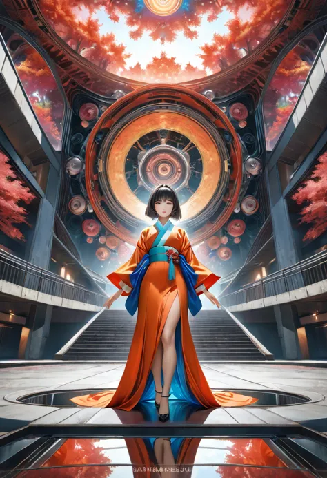 ((poster featuring 1 japanese woman)),masterpiece, best quality,  official art, unity 8k wallpaper, ultra detailed, beautiful an...