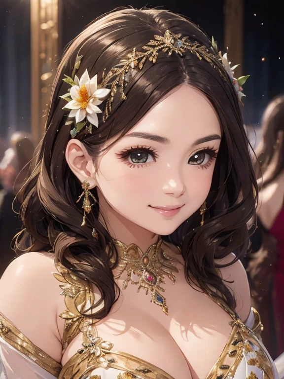 Mature Woman、beautiful、elegant、Voluptuous、sex appeal、beautiful hair style、variation Hairstyle、gorgeous、Alluring、precious metals、gem、The finest clotheadam、sexly、Dresses with elaborate designs、Top quality accessories、High quality、16K、Gorgeous、The supreme beauty、An inviting gaze、Beautiful moist eyes、Lots of flowers、Gorgeous、Glowing Skin、Shy expression、An inviting gaze、Beautiful moist eyes、nice smile、Inviting posture、posing