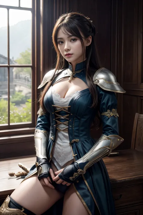 Perfect natural light、8K High Resolution、High resolution、masterpiece、Fantasy Virtual World、Gravure image quality、Rapier Equipmen...