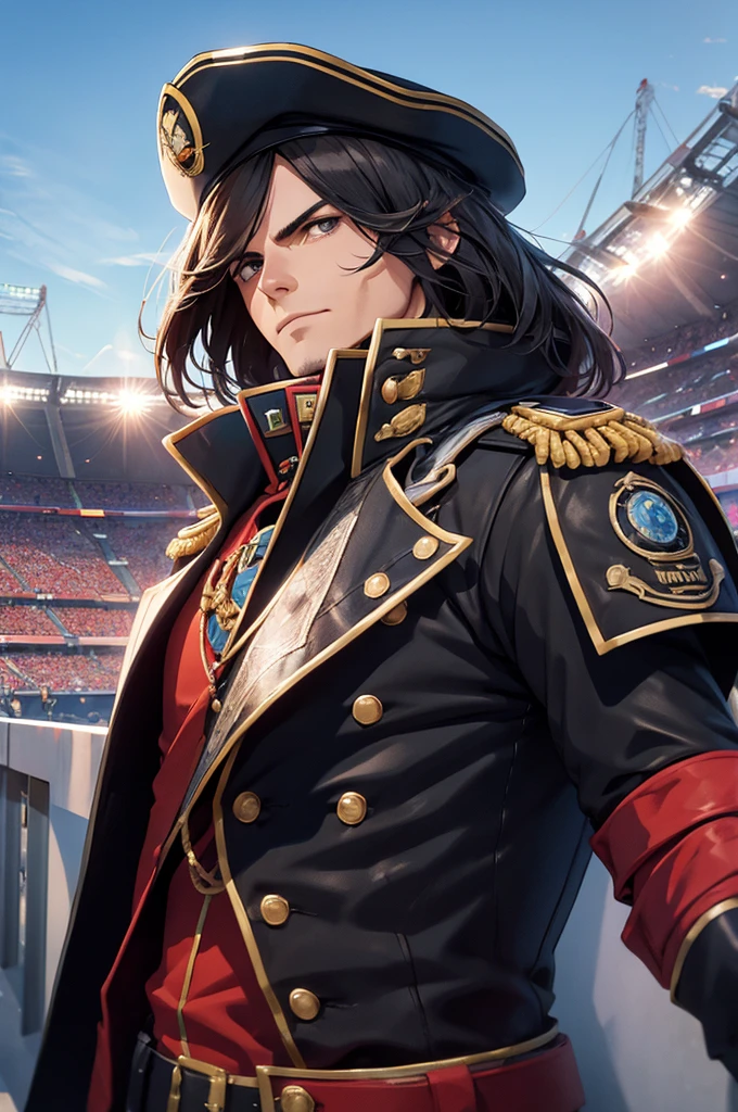 Capitan Harlock in the perfect centre of one of the Uefa 2024 stadiums