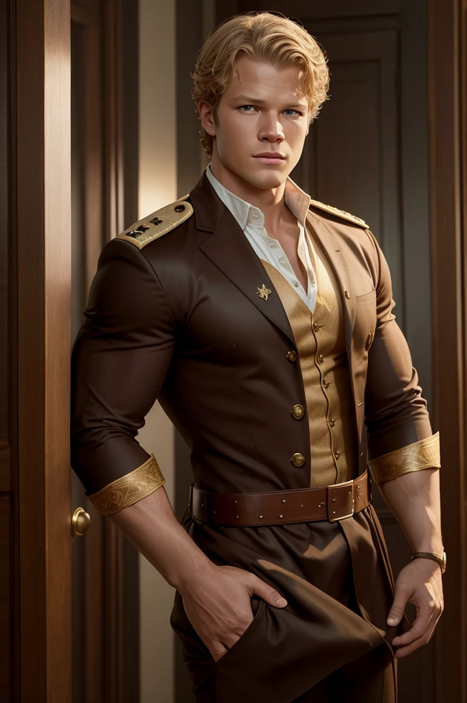 Christopher Egan as the handsome and muscular Captain David Shepherd (TV series "Kings"). in an unbuttoned dress uniform, he fucks a 17-year-old girl in the ass.