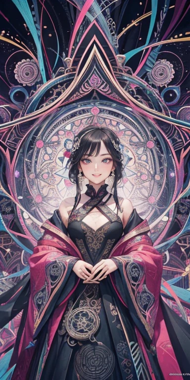 Official Art, unity 8k wallpaper, Super detailed, beautifully、aesthetic, masterpiece, Highest quality, Chinese style, (zenTangle, Mandala, Tangle, enTangle), Flower Ecstasy, One girl, Very detailed, Dynamic Angle, Cowboy Shot, The most beautiful form of chaos, elegant, Brutalist design, Vibrant colors, Romanticism, James Jean, Robbie Dowie Anton, Ross Tran, Francis Bacon, It was freezing cold, Adrian&#39;s genius, Petra Cortright, Gerhard Richter, takato yamamoto, Ashley Wood, Atmospheric