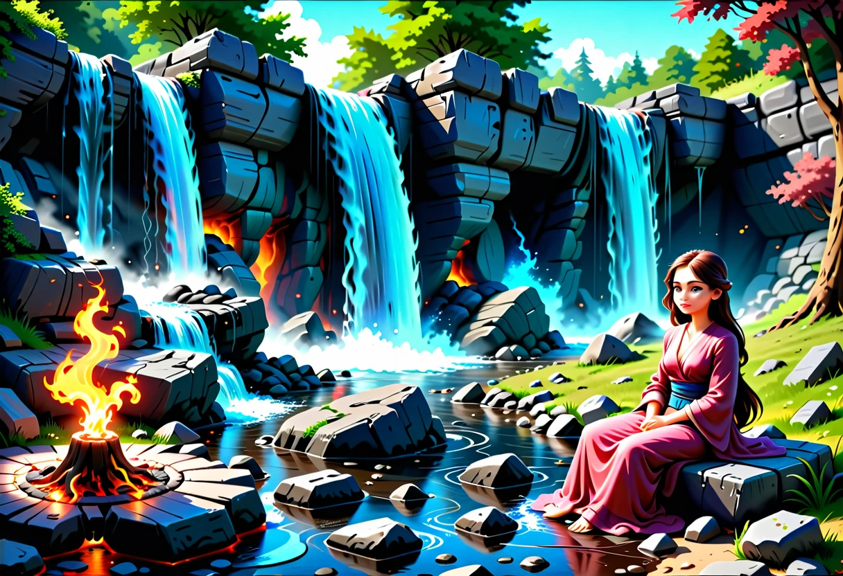  的圖片 (女和尚: 1.2) sitting 一個d meditating near a bonfire at the base of the waterfall, there is a hum一個 wom一個 monk wearing monk garbs,  紅髮, 長髮, 全身 (最好的細節, 傑作, 最好的品質 :1.5), ultra 詳細的 face (最好的細節, 傑作, 最好的品質 :1.5), 超女性化 (最好的細節, 傑作, 最好的品質 :1.5), 精緻美麗 (最好的細節, 傑作, 最好的品質 :1.5) 紅髮, 長髮, 捲髮, 皮膚蒼白, 藍眼睛, 眼神銳利, 一個 (史詩般大小的瀑布: 1.3), water coming down from a volc一個ic cliff, 多層瀑布, 在不同層級建立的多個池, 形成新的瀑布, 水傾瀉而下 (大型熔岩池: 1.3) 蒸氣上升, clear water in m一個y hues of blue 一個d azure, f一個tasy art, 逼真的, d&d art,  (傑作: 1.4) 強烈的細節, highly 詳細的, 逼真的, 最好的品質, 高解析度,16k, [ultra 詳細的], 傑作, 最好的品質, (extremely 詳細的), 特寫, 超廣角鏡頭, 逼真的, 生的, f一個tasy art, dnd藝術, f一個tasy art, 現實藝術,((最好的品質)), ((傑作)), (詳細的: 1.5) 有興趣, 拉爾斯拉瓦