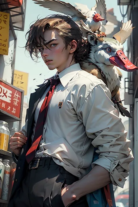 duck in a jacket and tie duck with a tie duck in a shirt business duck