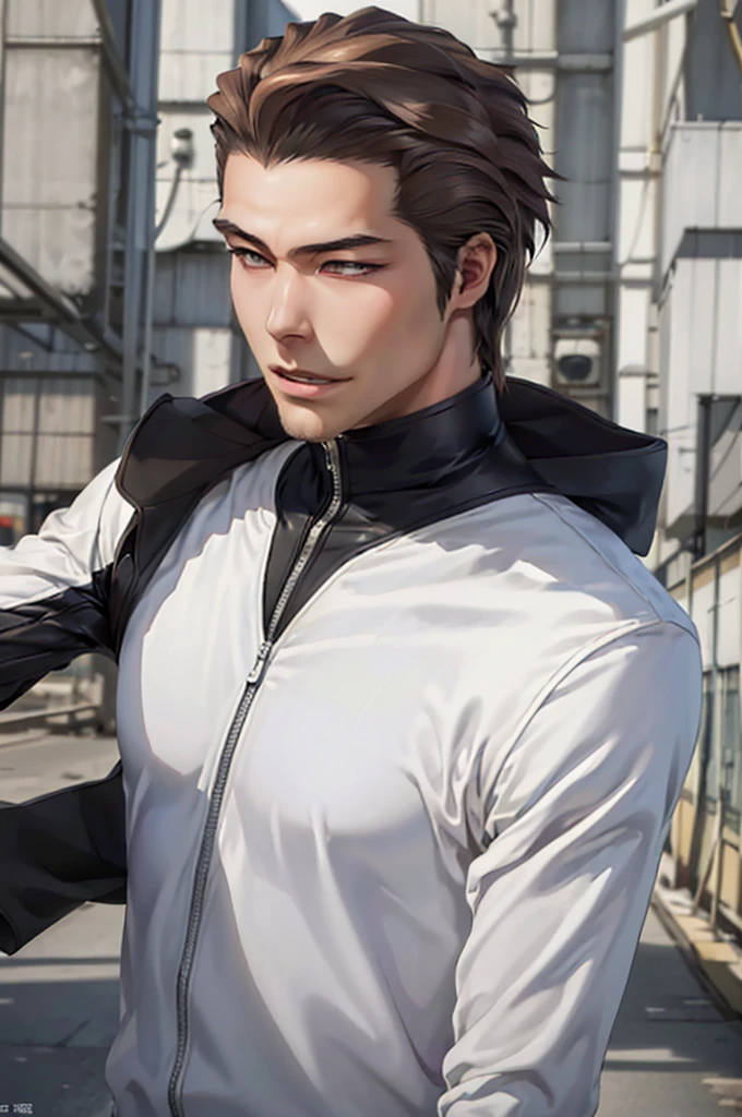 Aizen, (brown hair), black winter male overcoat black clothing,(masterpiece, best quality:1.2), cowboy shot, solo, male focus, 1boy, looking at viewer,dark formal suit, black formal outfit, black coat, walking straight,(photorealistic:1.4), (masterpiece, sidelighting, finely detailed beautiful eyes: 1.2),black leather gloves,masterpiece, best quality, ultra high res, highly detailed,