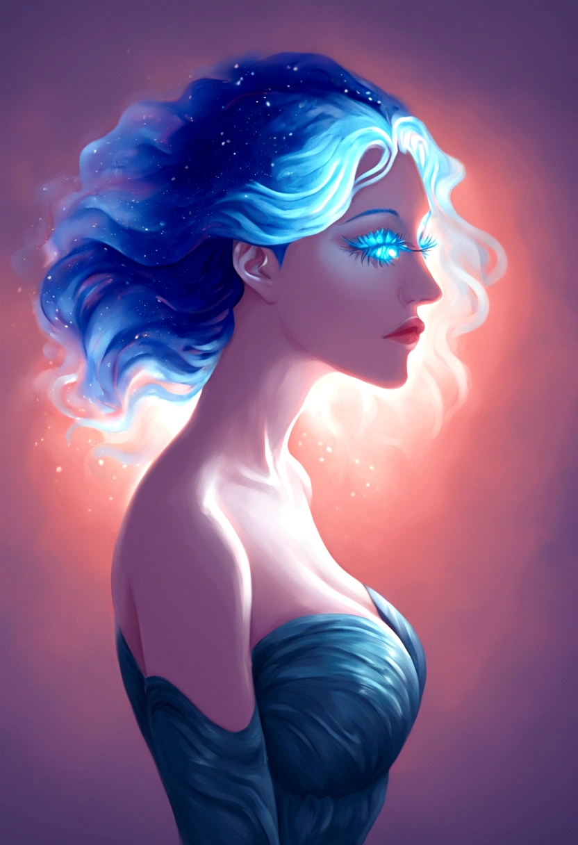 a genasi made of water, woman with water-like skin and flowing blue hair, beautiful detailed eyes, beautiful detailed lips, extremely detailed face, long eyelashes, graceful pose, underwater scene, glowing bioluminescent plants, ethereal lighting, cinematic, dramatic, vibrant colors, fantasy, digital painting, 8k, hyper detailed, masterpiece